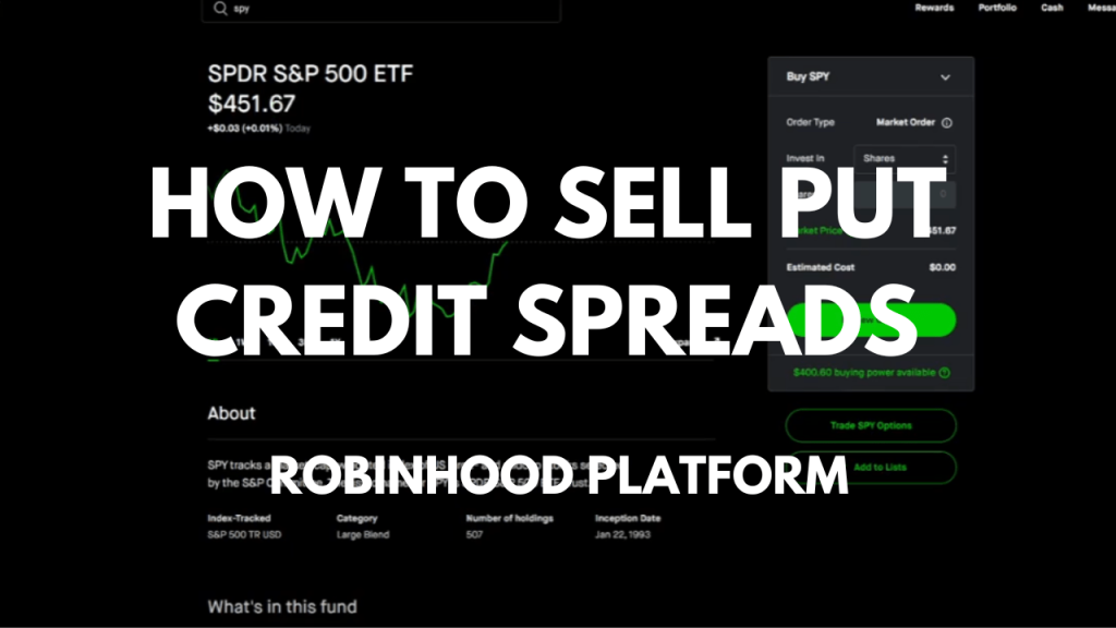 How To Sell Put Credit Spreads on Robinhood
