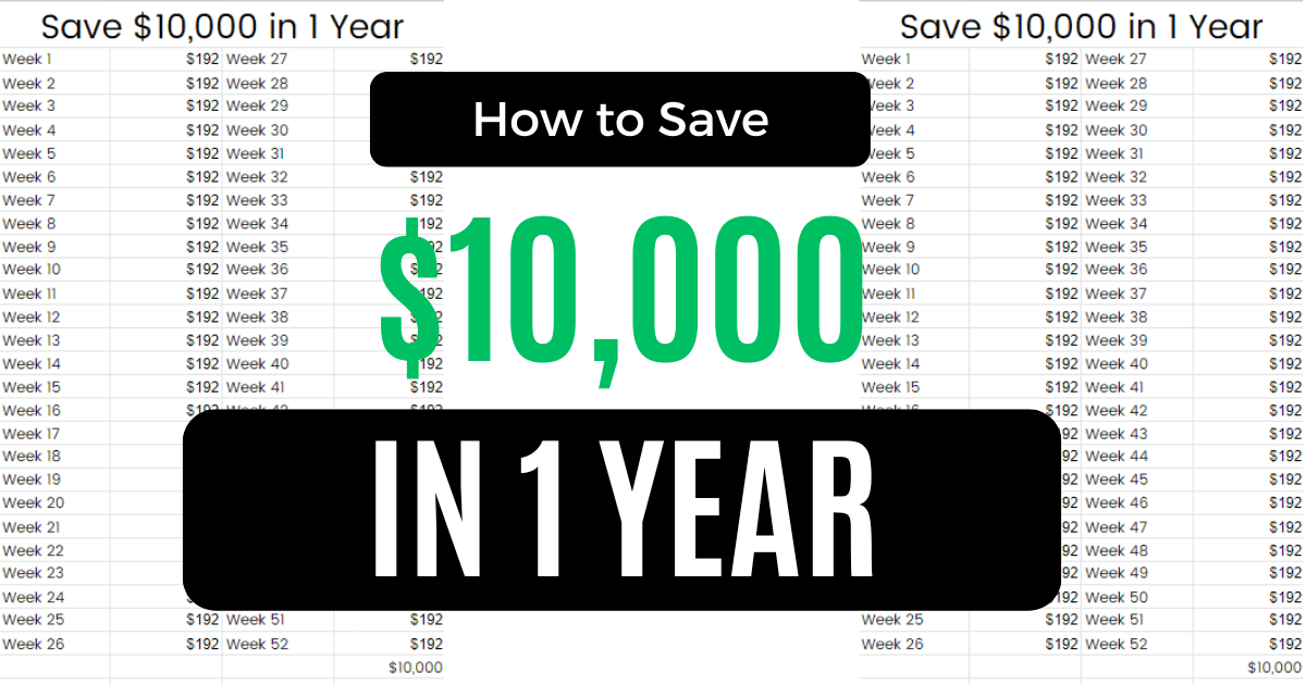 how to save 10,000 in 1 year
